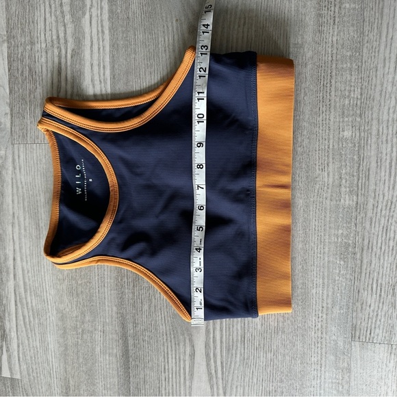 NWT Wilo Navy and Orange high Neck Sports Bra Small - Picture 9 of 11